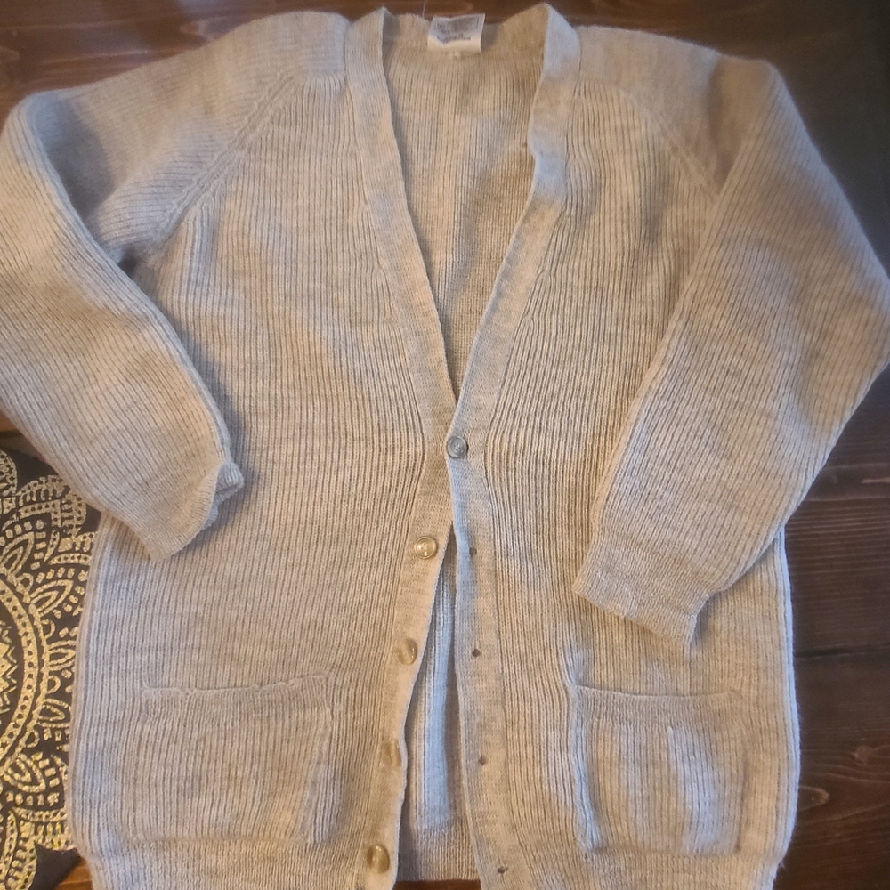 Black Sheep SZ L Vintage Oiled Wool Cardigan